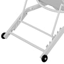Lettino Prendisole da Giardino 194x63xH31 cm con ruote Oasi bianco