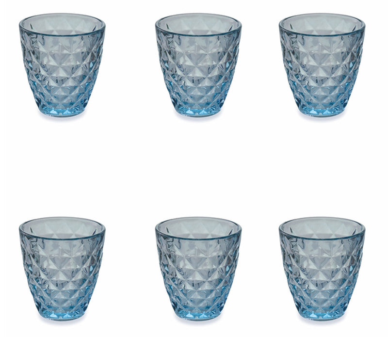 Set 6 Bicchieri Ø8,7x9,4 cm in Vetro Villa d'Este Home Tivoli Fresh Turchesi