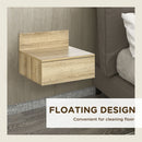 Set 2 Comodini Sospesi 43x36,5x30,5 cm in Truciolato Naturale