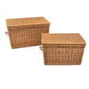 Set 2 Baule in vimini europeo rettangolare 