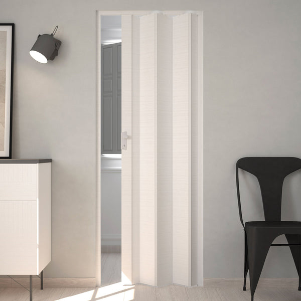 sconto Porte Pliante Intérieure 83x214 cm en PVC Caroline Blanc Horizontal