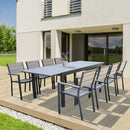 Poltrona Cervia Impilabile 58x58x89 h cm in Alluminio Antracite