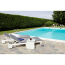 Tavolino da Giardino in Polyrattan 40x40x40cm Adila Quadro Bianco Ghiaccio