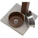 Fontana a Colonna Rubinetto Temporizzato con Base e Vaschetta Abbeveratoio Belfer 42/REX-P Antracite