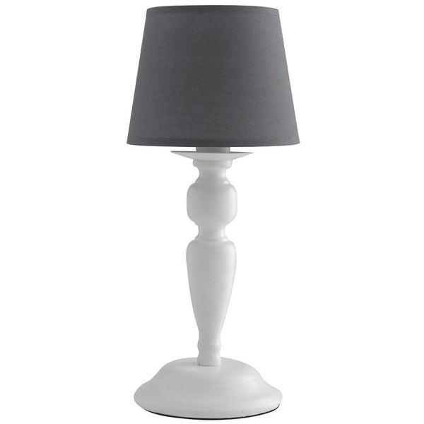 Lampe de Table Élégant Blanc Gris Métal Tissu Classique E14 Environnement I-FAVOLA/L1 acquista