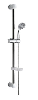 Saliscendi Asta con Doccetta  in Acciaio Nature 125