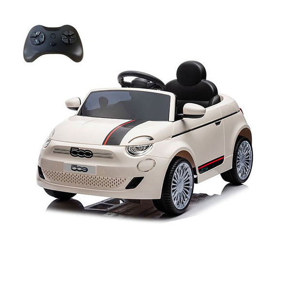 Macchina Elettrica per Bambini Fiat 500 12V 30W con Telecomando Luci e Suoni Bianco online