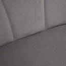 Divano 2 Posti con Gambe in Metallo 132x66x80 cm in Tessuto Vellutato Grigio