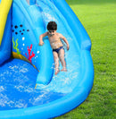 Castello Giostra Gonfiabile Acquatico Shark Splash Center con Pompa Happy Hop