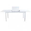 Tavolo Cuba Allungabile 150/210x90x75 h cm in Alluminio Bianco