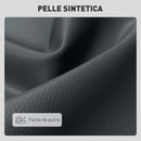 Divano 2 Posti Design Moderno 115x73x83 cm Senza Braccioli e Trapuntato in Finta Pelle Nero  