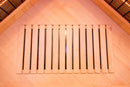 Sauna Finlandese ad Infrarossi 3/4 Posti 150x150 cm H190 in Legno di Abete Apollon 3C