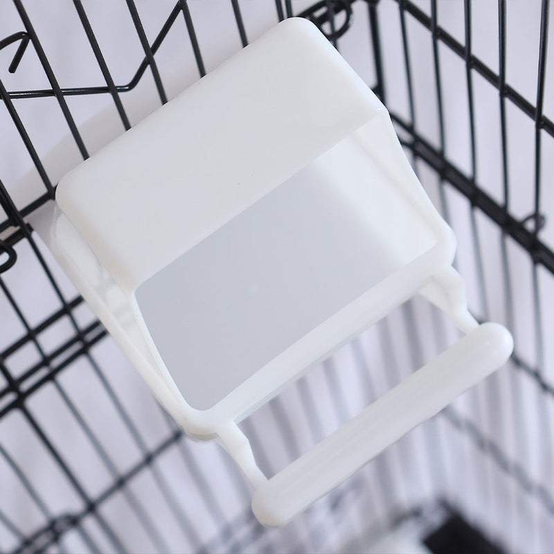 Gabbia Voliera Nera per Uccelli Volatili Pappagalli con 2 Aperture e Giocattoli