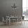 Tavolo Allungabile 180-284x90x80 cm Impero Iron Bianco Frassino