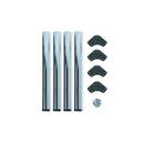 Kit 4 Gambe per Tavolo Regolabili Ø6x83/85 cm in Acciaio Cromato Emuca