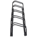 Rastrelliera Portabici 5 Posti in Acciaio 130x33x27 cm Nera 