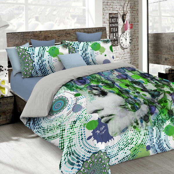 prezzo Housse de couette double avec impression sur le sac et taies d'oreiller Kio632