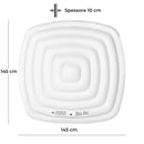 Copertura Galleggiante Termica Quadrata 145x145x10 cm per SPA o Vasche Idromassaggio Bianca