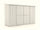 Cabane de jardin en tôle d'acier porte-outils 307x100x192 cm Enaudi Blanc