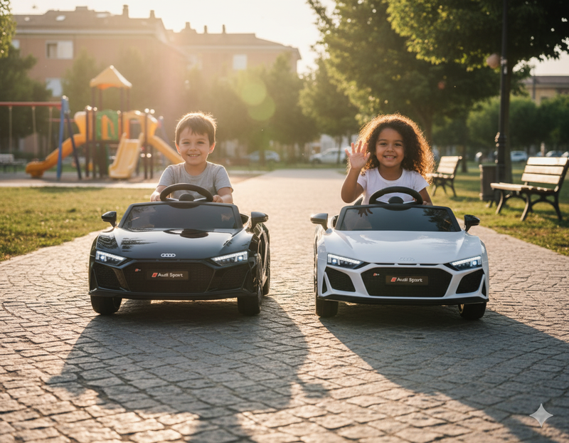 Macchina Elettrica per Bambini 12V con Licenza Audi R8 Sport Bianca