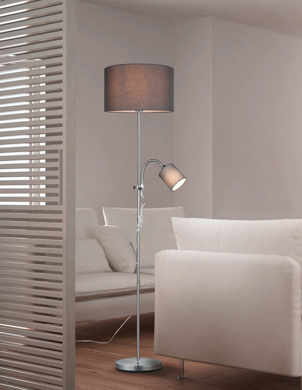 Lampadaire d'intérieur en métal nickel mat prezzo