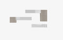 Parete Attrezzata Mobili Salotto con 6 Mobili Sospesi 335x31x15cm TFT  Boost Bianco e Beige