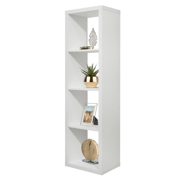 online Libreria Moderna 4 Ripiani 42x147x30 cm in Legno Melaminico Bianco Opaco