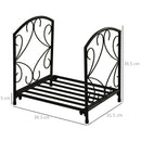 Portalegna per Camino 39,5x31,5x39,5 cm in Metallo Nero