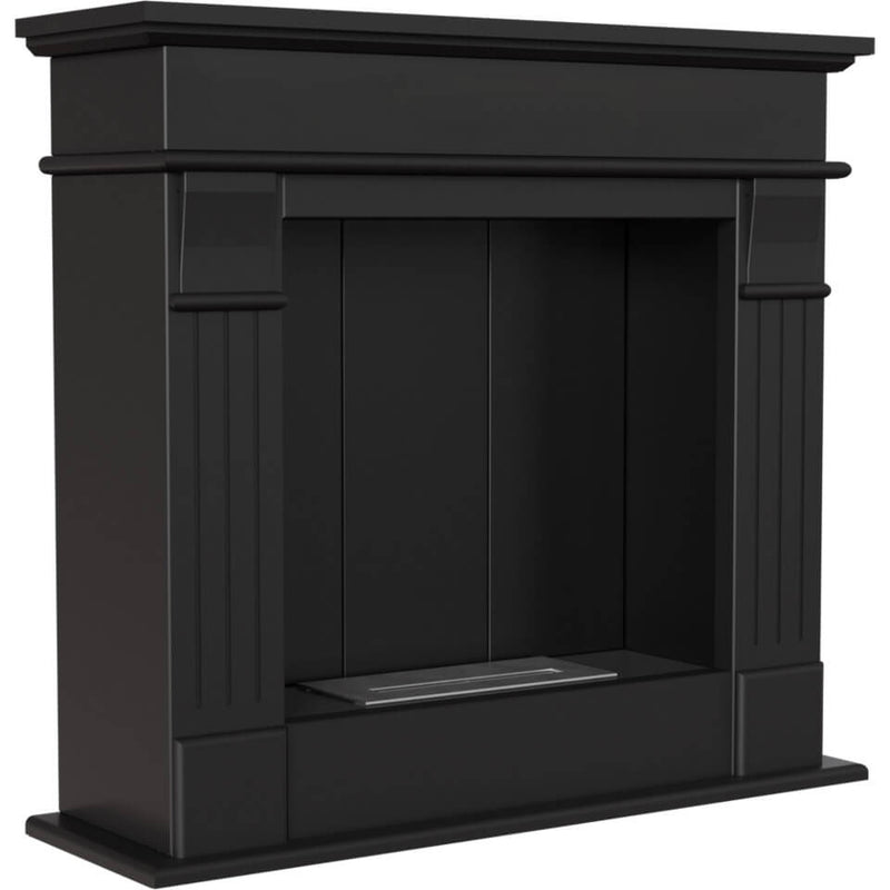 Camino a Bioetanolo da Pavimento 95x28x87 cm Flig Trenton Light Nero