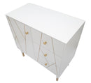 Mobletto Luxy 80x40x82,5 cm in Legno e MDF e in Ferro Bianco e Oro