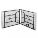 Tavolo Catering Pieghevole 180x75x74 h cm in Acciaio Bianco