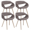 Set 4 Sedie 62x54x74 cm in Polipropilene Diletta Tortora