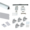 Binario per Porte Scorrevoli con Kit di Accessori 200 cm in Alluminio Emuca