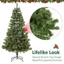 Albero di Natale Artificiale 180 cm 634 Rami 217 LED  Pino Verde