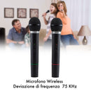 Microfoni Wireless per Karaoke Ricevitore 2 Canali Canto e Presentazioni