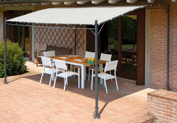 Pergola de jardin en fer 4X3m Chaînes Vorghini Sable prezzo