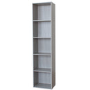 Libreria 5 Ripiani 40x30x172 cm in  Legno Grigio Rovere