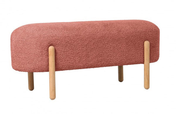 online Banc 108x41,5x48 cm Dalia en Bouclé Rose Antique