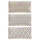 Set de 3 Plateaux 24,5x12,6x2 cm en Céramique VdE Tivoli 1996 Charleston Blanc et Or