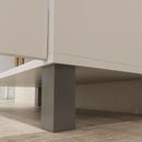 Mobile Multiuso 2 Ante 70x35x188 cm Ripiani Regolabili in Truciolato Bianco