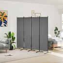 Paravento da Esterno e Interno a 4 Pannelli Pieghevole 221x50x172 cm Grigio Scuro      