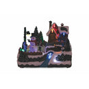 Villaggio Natalizio 20x14,5x17 cm con Luci Suoni e Movimento