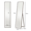 Specchio con Luci LED Regolabili e Pulsante Touch 40x5x160 cm in Vetro e MDF Grigio  