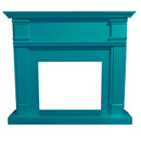Cornice da Pavimento per Inserto Camino Elettrico 114x28,2x102,2 cm in MDF Sined Caldera Turchese