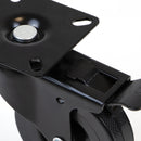 Kit 4 Ruote Slip per Carrello Ø7,5 cm con Piastra in Acciaio Emuca Neri