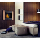 Camino a Bioetanolo da Parete 90,2x65 cm con Vetro Flig Boston 2 Bronzo