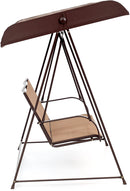 Dondolo da Giardino 2 Posti in Ferro con Tettuccio Sand Dune Ecrù