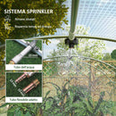 Serra a Tunnel con Sistema di Irrigazione Integrato 6x3m in PE e Acciaio Verde