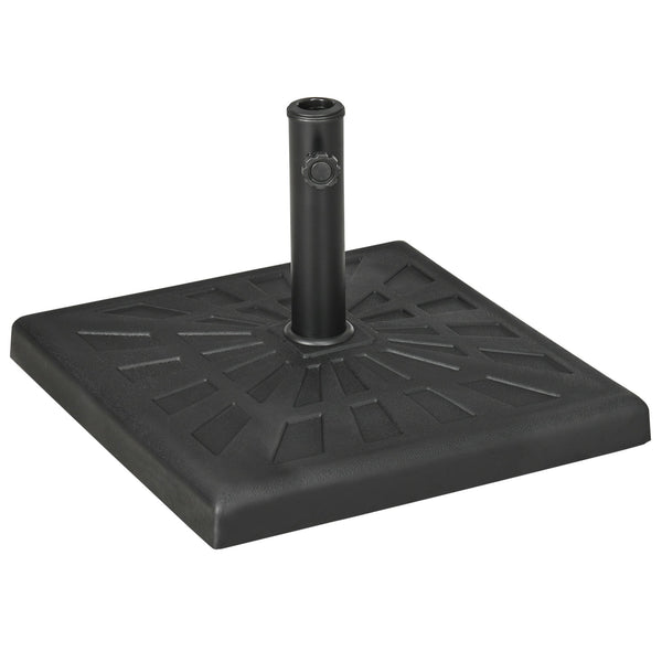Base per Ombrellone da Giardino Ø32 a Ø48 51x51x32 cm in Resina e Acciaio Nero acquista