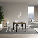 Tavolo Allungabile 90-246x90x77 cm Paxon Premium Tortora Telaio Antracite 